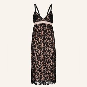 Gucci Black Floral Lace Shell Dress- Size 38